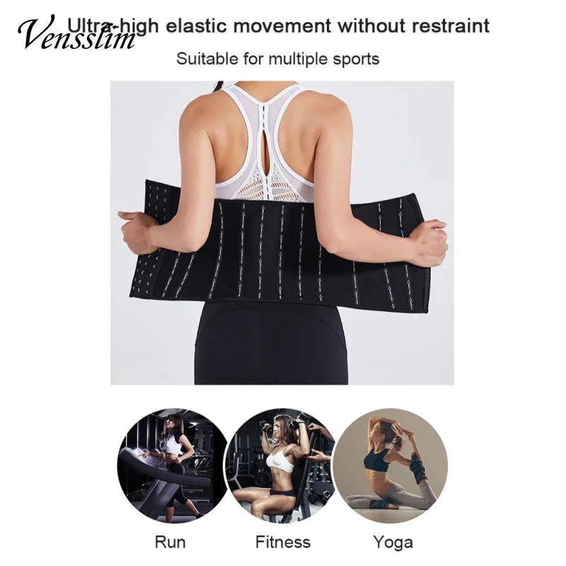 Vensslim Waist Trainer Belt for Women Slimming Waist Trimmer Corset Belly Body Shaper Band Sauna Sweat Girdle with Sauna Effect