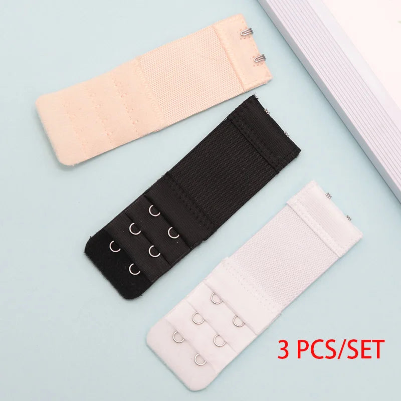 3Pcs Bra Extenders Strap Extension 2 Hooks 3 Rows Women Intimates Lengthened Bra Hook Extender Bra Intimates Accessories