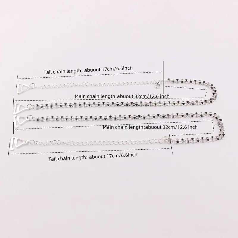 Detachable Rhinestone Metal Bra Strap for Women, Non-Slip Invisible Adjustable Crystal Shoulder Straps,Lingerie Accessories Gift