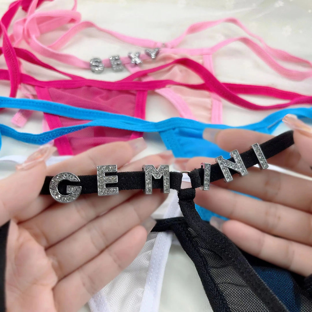Custom Name Thongs String Panties Women Personality Underwear Bikini Lace Tanga Thong Low Waist Girl Body Jewelry Birthday Gift