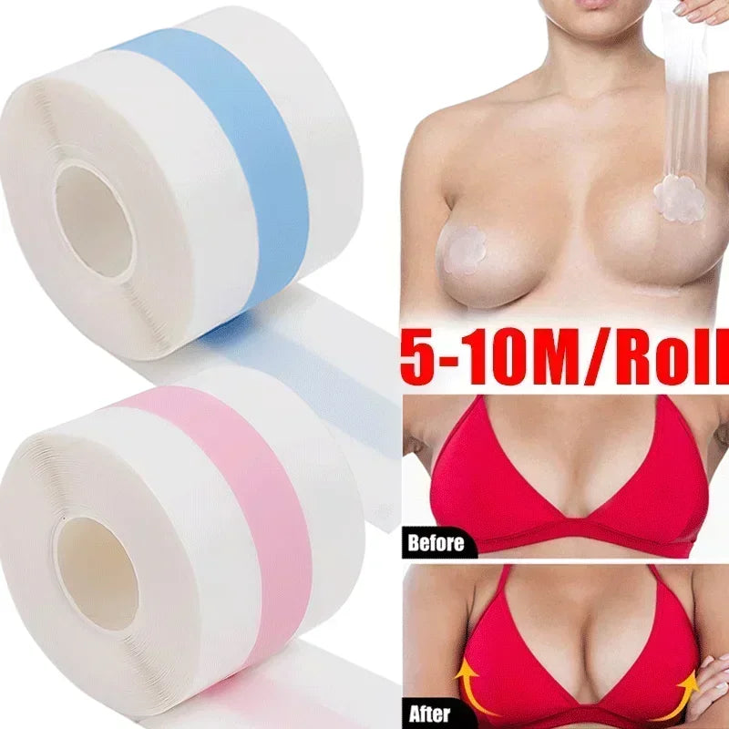 Clear Boob Tape Adhesive Breast Bra Lift Tape Push Up Sticky Body Breathable Invisible Boobytape for Women