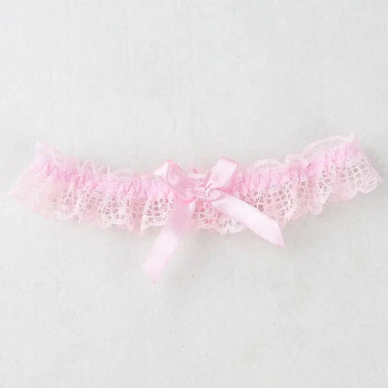 Women Sexy Lingerie Lace Floral Garter Belt Bowknot Leg Loop Wedding Garters Bridal Cosplay Fashion Stocking Ring For Ladies