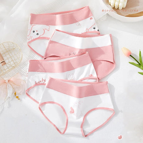 4Pcs Plus Size M-5XL Panties Women Cotton High Waist Slimming Underwear Seamless Girls Briefs Sexy Female Breathable Lingerie