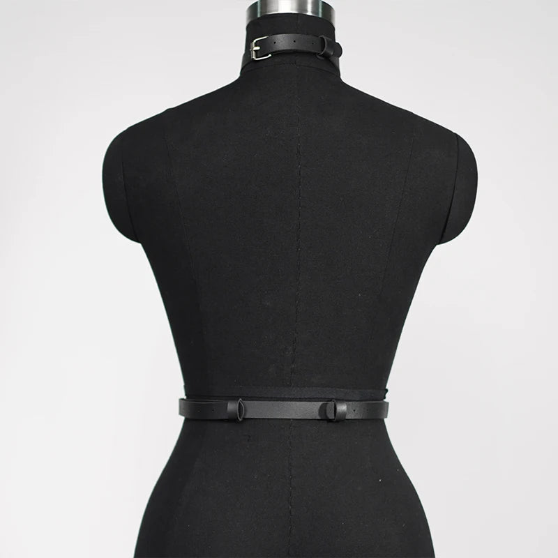 Hot Leather Sleepwear Sex Lingerie For Women/Men Sex Shop Plus Size Erotic Underwear Female Dress Exotic PU Harness Sexy Sets