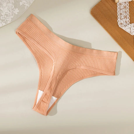 BZEL 8PCS/Set Women's Panties Cotton Thongs Female Simple Breathable Underwear Sexy Lingerie Comfortable Striped Woman G-Strings