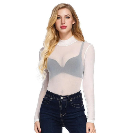 Long Sleeve One-pieces Open Crotch Bodysuits Bodycon Black Shirts Tops Body Lingerie Suits for Women Plus Size Club Street wear