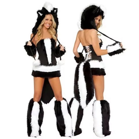 Adult Sexy Furry Animal Costume For Women Animal Costumes Halloween Carnival Rabbit Wolf Fox Cat Cosplay Furry Costumes Outfits