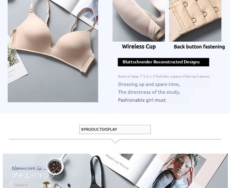 Ultra Thin Sexy Ice Silk Wireless Bra For Women Sexy Gather Underwear Push Up Simple Lingerie Seamless Brassiere Bralettle