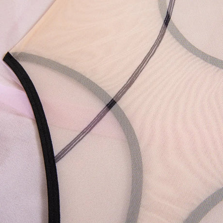 Toucheart Erotic Bodysuit Women's Printed Mesh Jumpsuit Sexy Intimate Hollow See-through Backless One-piece Underwear for Women