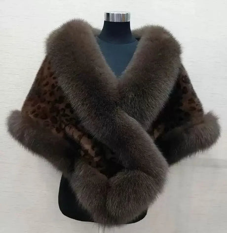White Fur Shawl Women's Jacket Autumn Winter Faux Mink Fox Fur Dress Cheongsam Cloak Coats New 2026 Thicken Warm Short Outwear