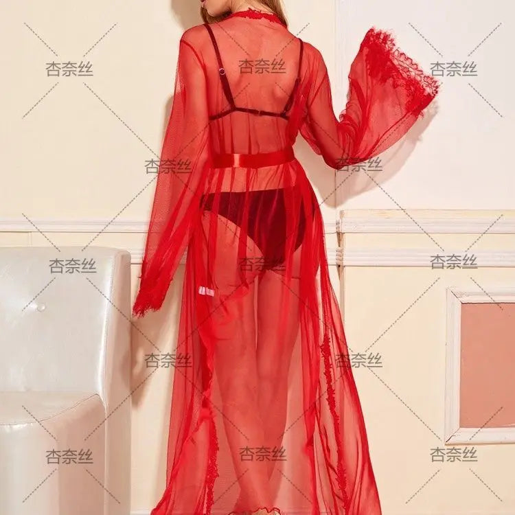 Sexy Lingerie Set Women Porno Sleepwear Lace Underwear Sex Clothes Babydoll Erotic Transparent Dress Sexy Lingerie Suit