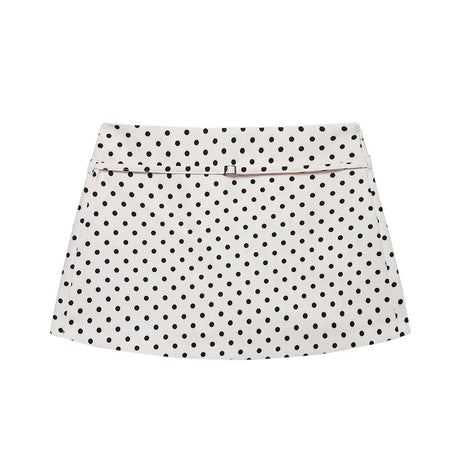 Women's Solid Color Skort with Belt Side Zipper Casual Shorts Skirts Fashionable And Stylish Women's Clothing