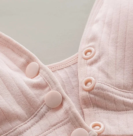 Pure Cotton Wireless Nursing Vest Bra Seamless Front Buckle Open Cup Maternity Breastfeeding Underwear Plus Size