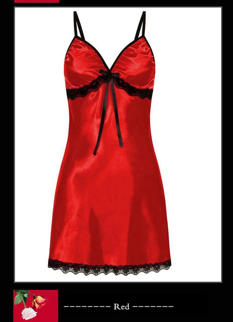 Women Sexy Sleepwear Silk Satin Nightwear Slip Dress Sleeveless Pajamas Nightgown Plus Size Nightwear Comfortable