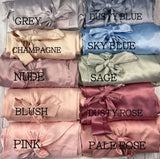 Personalised Sega Floral Wreath Robes Custom Bridal Robe Satin Wedding Bridesmaid Kimono Dressing Gown Bride to be Robe