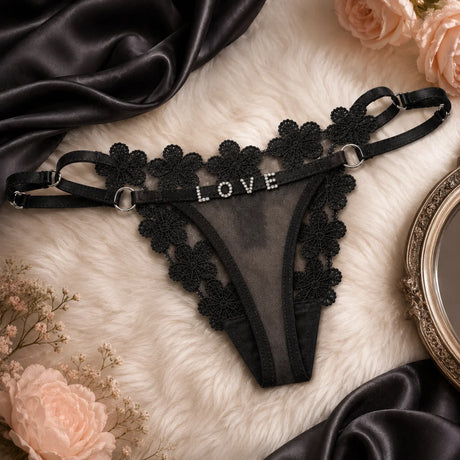 Custom Thong Panties with Name DIY Rhinestone Letter Thongs Sexy Customized Underwear G-String Personalized Bikini Jewelry Gift