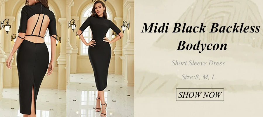 Bow Sleeveless Bandage Midi Dress Women's Black Sexy Patchwork Cut Out Bodycon 2022 Summer Elegant Club Evening Party Dresses