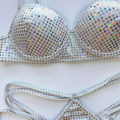 Sexy Shiny Disco Ball Bikini Eco-Friendly Packing