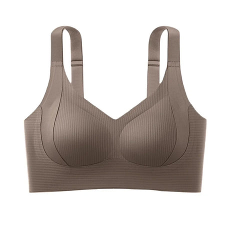Push-Up Bras For Women Non-wire Padded Bra Seamless Underwear Plus Size V-neck Bra Top Sexy Lingerie Wide Straps Intimates