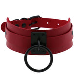 Punk Black Metal Tassel Red Choker Necklace Sexy Spiked Neck Strap Clavicle Collar Men Necklaces Hollween Women Y2K Jeweley Gift