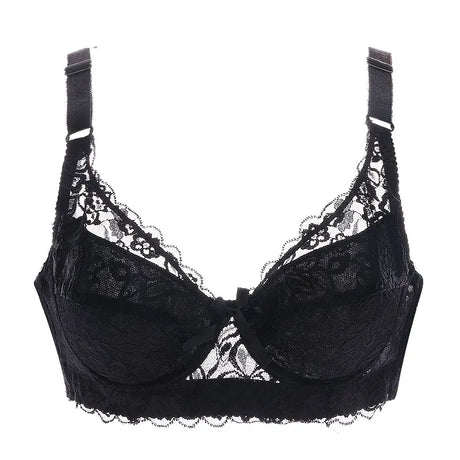 Hot Full cup thin underwear small bra plus size wireless adjustable lace Women's bra breast cover B C D cup Large size Lace Bras