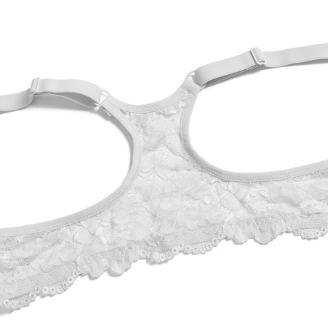 YBCG Padded Push Up Bras for Women Front Closure Backless Lace Lingerie Plunge Solid Underwear 30-44 Size A B C D DD E Cup