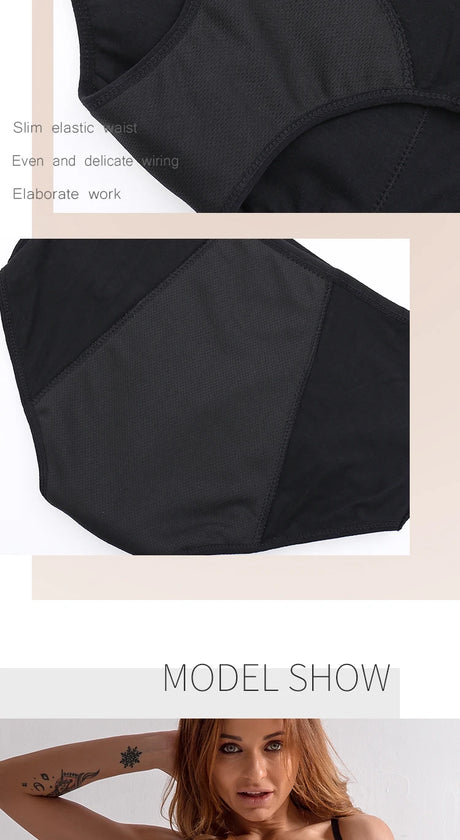4-Layer Leakproof Menstrual Period Panties Fast Absorbent Underwear Sexy Lace Women Menstrual Briefs Plus Size Lingerie 5XL 6XL