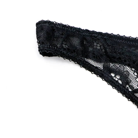 Varsbaby 4pcs/set Women's Underwear Set Lace Sexy Lingerie Set Wireless Deep V Bra Sexy Bra G-string Garter And Stockings Set