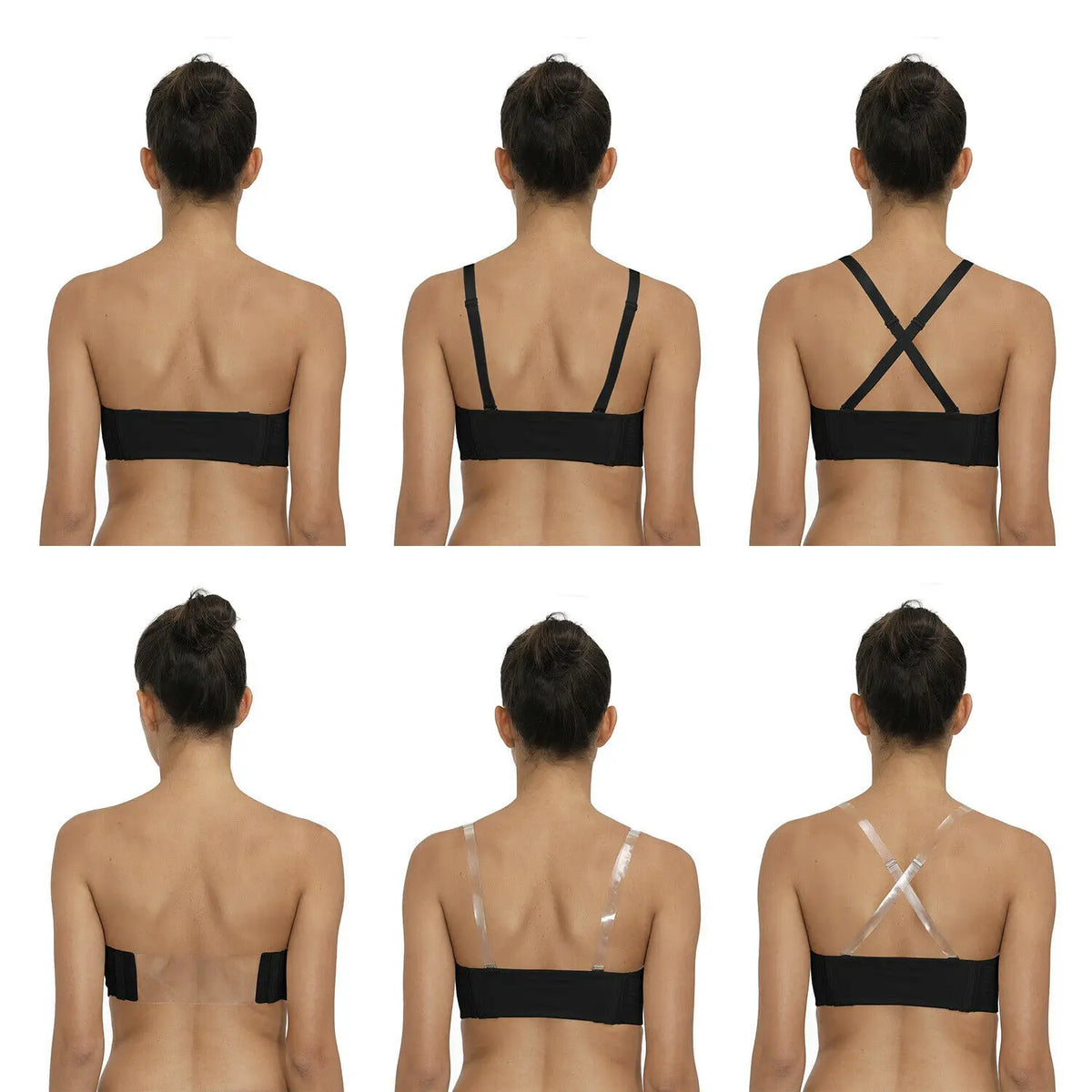 YBCG Strapless Multiway Bra Non-slip Plunge Women's Underwear Plus Size Adjusted-straps Brassiere Underwire Solid Bras For Women