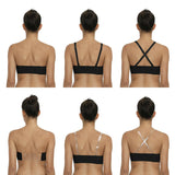 YBCG Strapless Multiway Bra Non-slip Plunge Women's Underwear Plus Size Adjusted-straps Brassiere Underwire Solid Bras For Women
