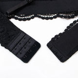 Varsbaby 4pcs/set Women's Underwear Set Lace Sexy Lingerie Set Wireless Deep V Bra Sexy Bra G-string Garter And Stockings Set