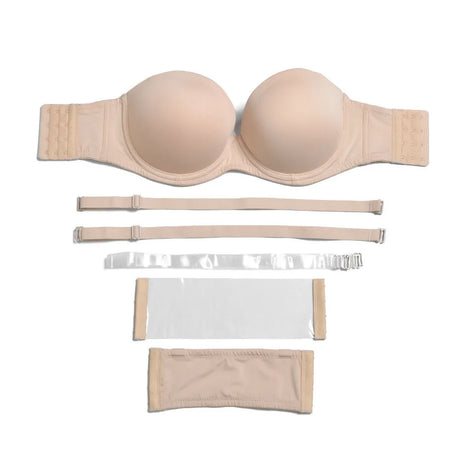 New Removable Half Cup Sexy Women Bra Lace Strapless Brassiere Lingerie Invisible Silicone Halter Push Up Multiway Bras