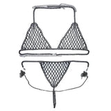 2020 Luxury Mesh Crystal Bralette Underwear Sexy Jewelry for Women Bling Rhinestone Body Chain Bra Harness Waist Jewellery Party