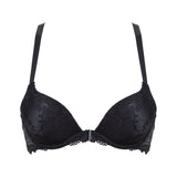 YBCG Padded Push Up Bras for Women Front Closure Backless Lace Lingerie Plunge Solid Underwear 30-44 Size A B C D DD E Cup