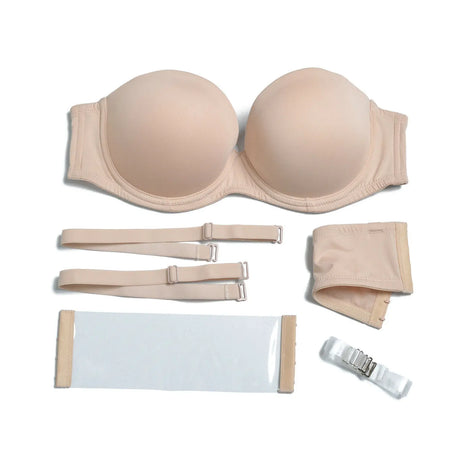 YBCG Strapless Multiway Bra Non-slip Plunge Women's Underwear Plus Size Adjusted-straps Brassiere Underwire Solid Bras For Women
