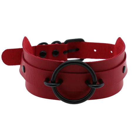 Punk Black Metal Tassel Red Choker Necklace Sexy Spiked Neck Strap Clavicle Collar Men Necklaces Hollween Women Y2K Jeweley Gift
