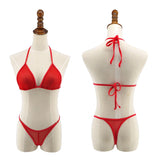 See Through Mesh Micro Bikini Set Women's Brazilian Sheer Bikinis Sex Swim Lingeries Swimwear Female Swimsuit Costume