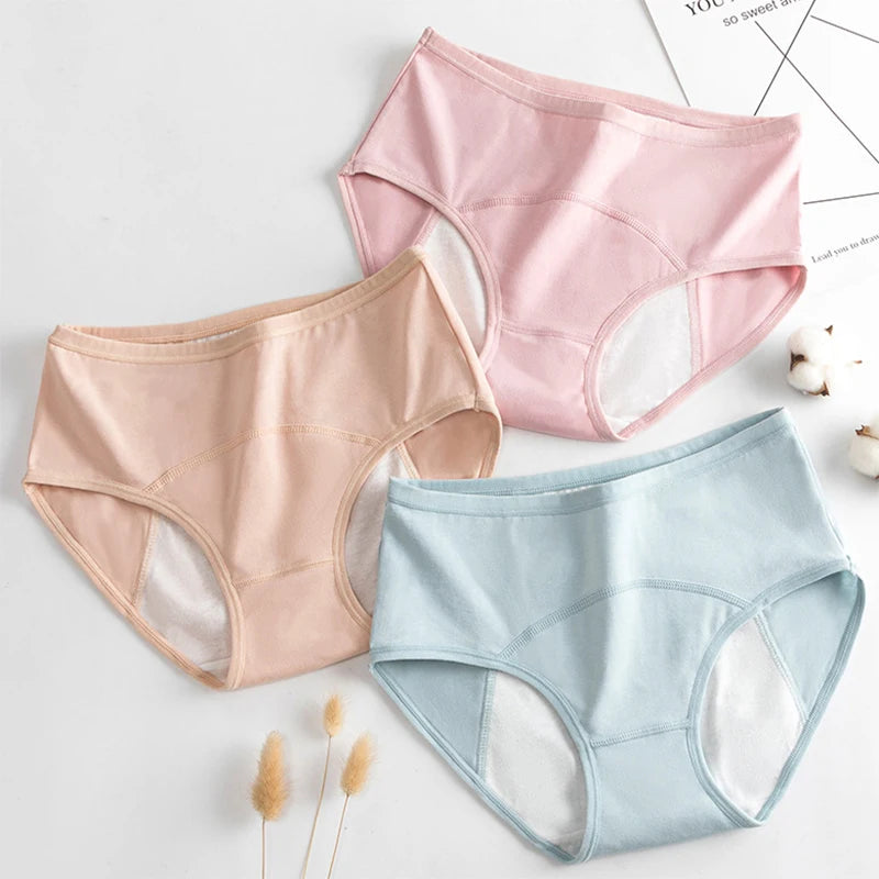 Leakproof Women Panties 3XL 4XL Waterproof Menstrual Underwear Heavy Absorbency Physiological Period Briefs Incontinence
