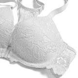 YBCG Padded Push Up Bras for Women Front Closure Backless Lace Lingerie Plunge Solid Underwear 30-44 Size A B C D DD E Cup