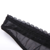 Sexy ladies see through elastic mesh bra set women wire free white underwear bra+thong lingerie set