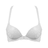 YBCG Padded Push Up Bras for Women Front Closure Backless Lace Lingerie Plunge Solid Underwear 30-44 Size A B C D DD E Cup