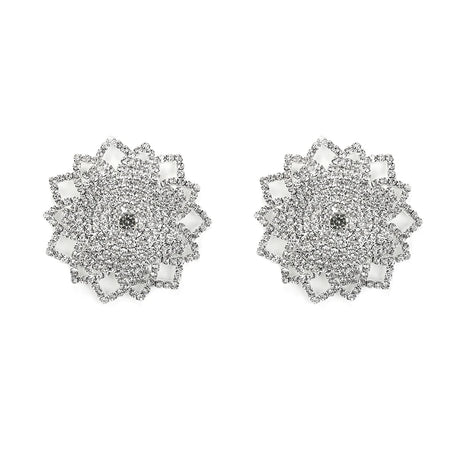 1 Pair Black Rhinestone Nipple Cover Sexy New Women Nipple Pasties Breast Protector Reusable Wear Self Adhesive Nipple Stickers