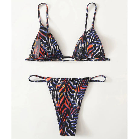 Sexy Zebra Bikini 2026 Woman Swimsuit Female Swimwear Women`s Mini Thong Bikinis Set Summer Beachwear Swimming for Bathing Suit