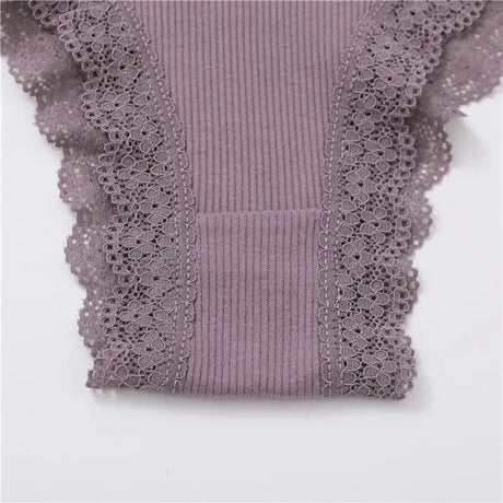 Seamless Women Panties Cotton Lace Underwear Sexy Low Rise Elastic Waist Brazilian Panties T-Back Soft Intimates Lingerie M-2XL