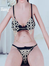 Bikini Crystal Chest Chain Suit Fashion Sexy Three-point T-ShapedPants Body Chain Girls Sexy Underwear Chain Bra Chain Underwear