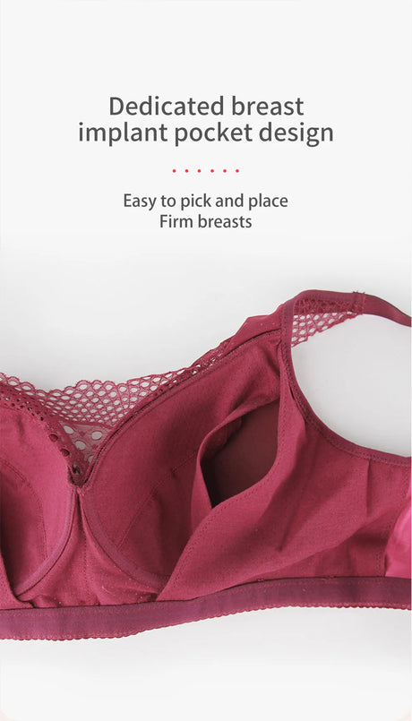 Women's Mastectomy Post-Surgery Silicone Fake Boobs Bra 2-In-1 Women's Fake Breasts With Pocket Underwear