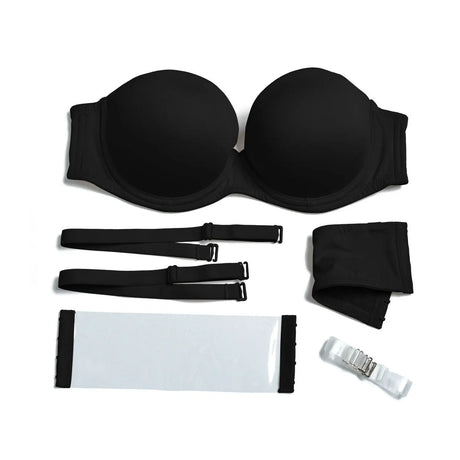 YBCG Strapless Multiway Bra Non-slip Plunge Women's Underwear Plus Size Adjusted-straps Brassiere Underwire Solid Bras For Women