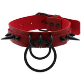 Punk Black Metal Tassel Red Choker Necklace Sexy Spiked Neck Strap Clavicle Collar Men Necklaces Hollween Women Y2K Jeweley Gift