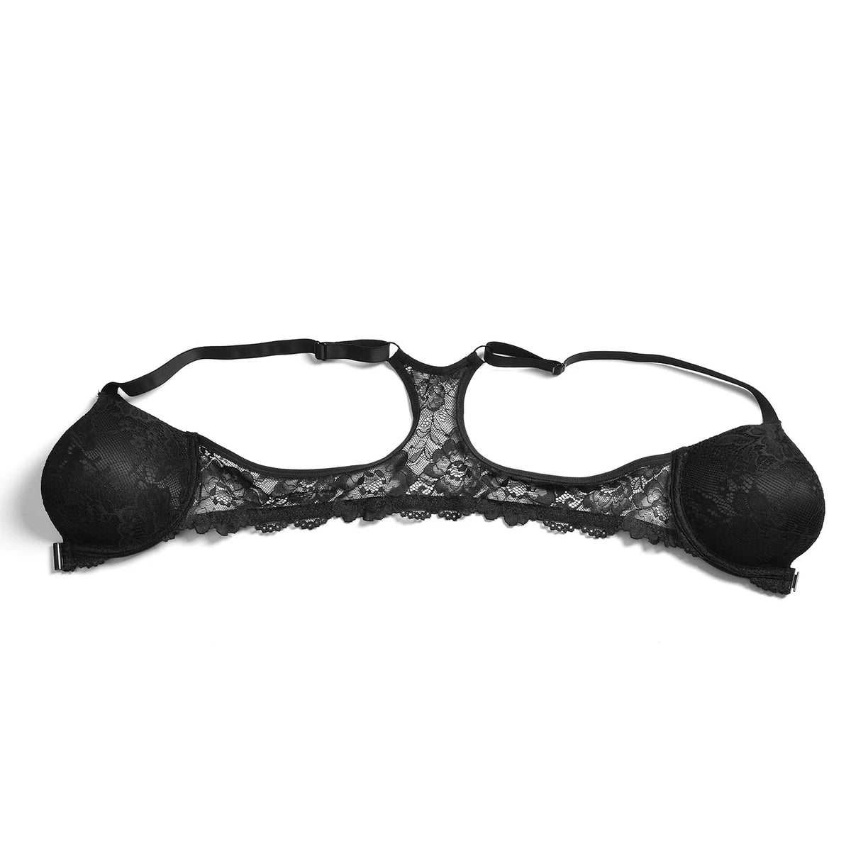 YBCG Padded Push Up Bras for Women Front Closure Backless Lace Lingerie Plunge Solid Underwear 30-44 Size A B C D DD E Cup