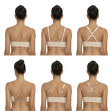 YBCG Strapless Multiway Bra Non-slip Plunge Women's Underwear Plus Size Adjusted-straps Brassiere Underwire Solid Bras For Women